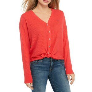 Tommy Hilfiger Womens Long Sleeve Front-Tie shirt